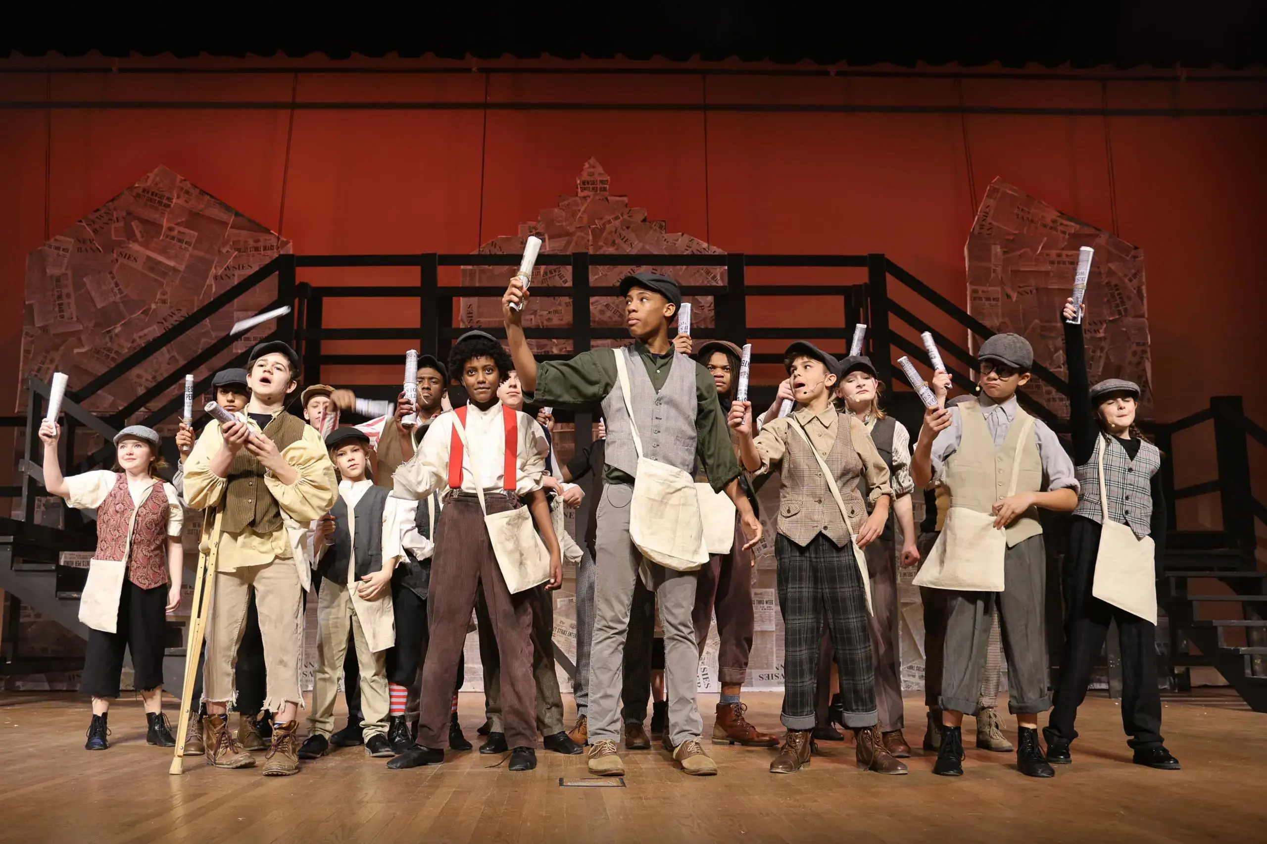 University School students taking part in a school play.