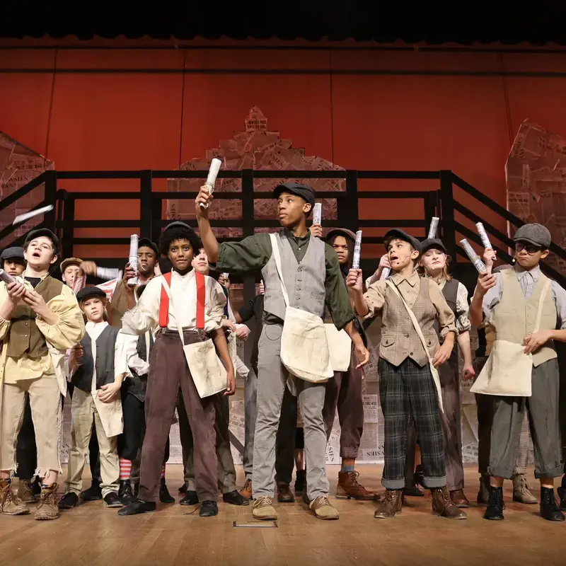 University School students taking part in a school play.
