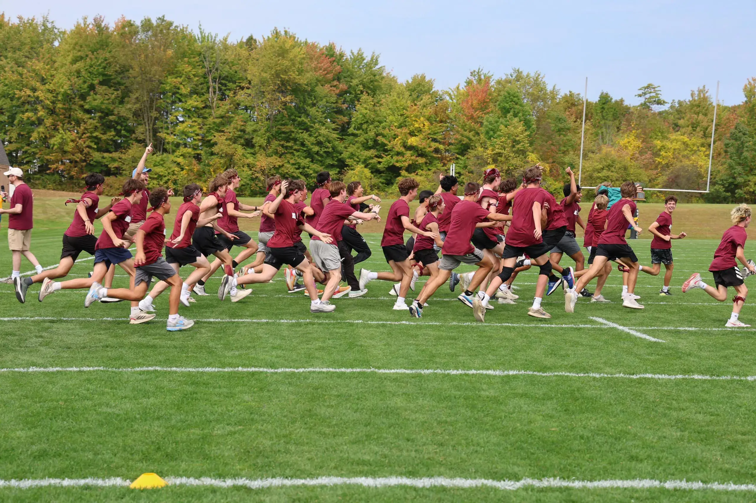 University School students taking part in the Founders Day Run, Anderson victory.