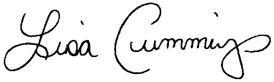 Lisa Cummings' signature